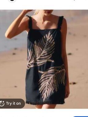 Anthropologie sariah fringe mini dress